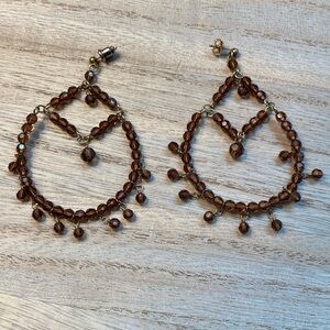 Lori Lori Brown Crystal Earrings